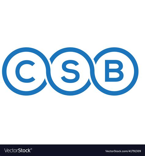 Csb letter logo design on black background Vector Image