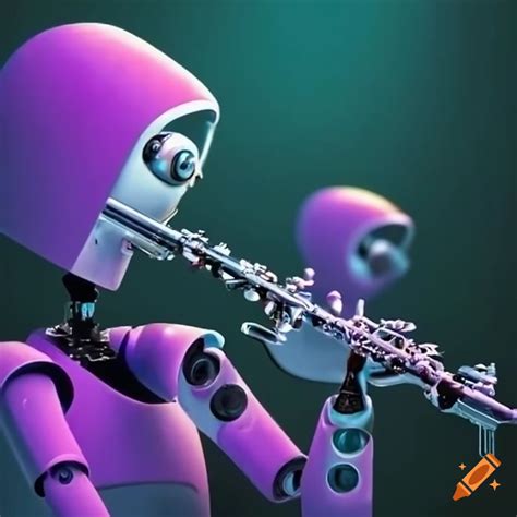 Robots playing flute and clarinet