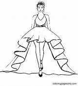 Ball Gown Dress Coloring Pages Free Printable 60% OFF sketch template