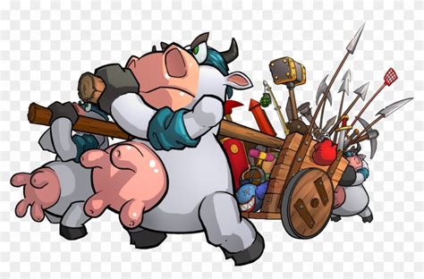 Cows With Weapons - Free Transparent PNG Clipart Images Download