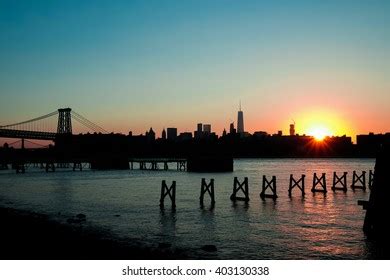 Manhattan Skyline Sunset Stock Photo 403130338 | Shutterstock