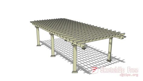 207 Pergola Gratis Sketchup Model Free Download Architecture Drawing Art, 3d Architecture ...