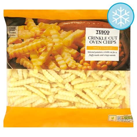 凜 Calories in Tesco Crinkle Cut Oven Chips Thick & Crunchy