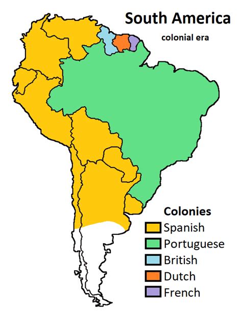 Create a map of South America that shows which countries wer | Quizlet