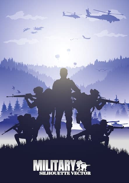 Premium Vector | Military illustration, Army background, soldiers ...