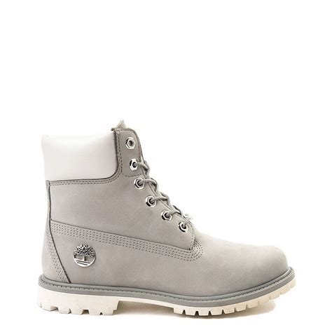 Womens Timberland 6" Metallic Collar Premium Boot - Gray / White | Journeys