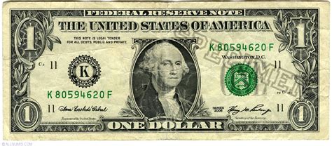 1 Dollar 2006 - K, 2006 Issue - 1 Dollar - United States of America - Banknote - 5182