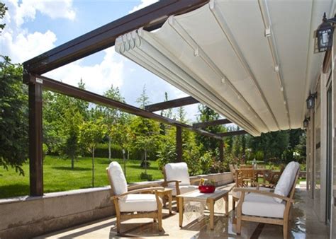 Retractable PVC roof pergola waterproof awning for garden use – FT ...