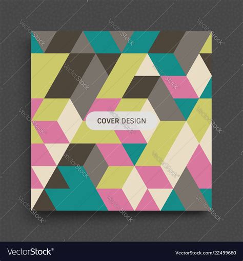 Cover design template 3d blocks structure Vector Image