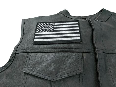 Black and White American Flag Patch with Black Borders by Ivamis Patches