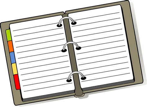 Notebook Diary Planner · Free vector graphic on Pixabay