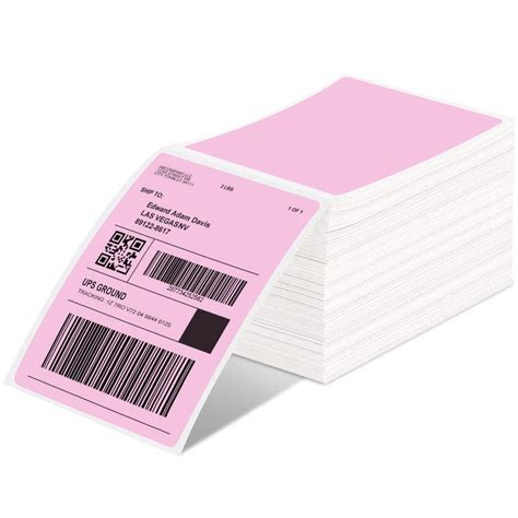 Mua Phomemo 4x6 Thermal Label Printer Paper - 500 PCS Pink 4"x6" Fan-Fold Label Shipping ...