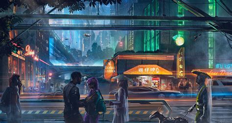 THE NIGHT CITY| CONCEPT ART PROCESS VIDEO on Behance