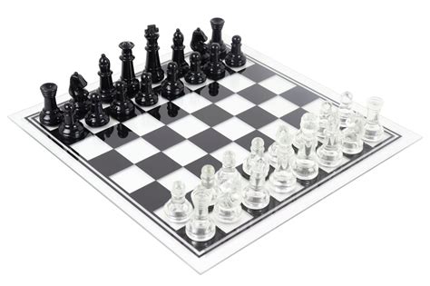 glass chess set - black & clear (large) – House of Chess