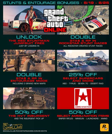 Double RP and GTA$ Events in Grand Theft Auto V August 19th-25th