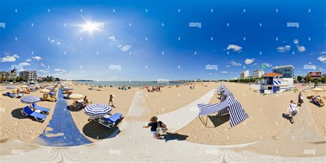 360° view of The famous Royan beach - Alamy