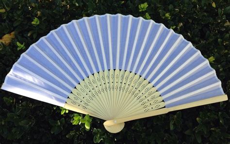 White silk hand fan by Aylwen on Etsy