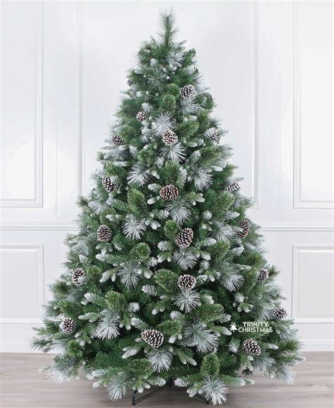 Buy 6 feet Durham Frosty Pine Christmas Tree - Trinity Christmas