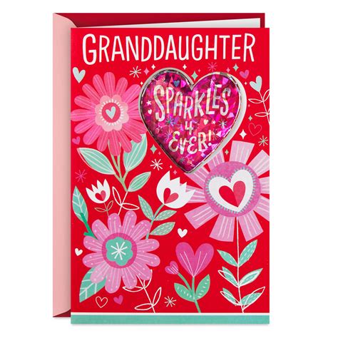 Sparkles Forever Granddaughter Valentine's Day Card With Sticker ...