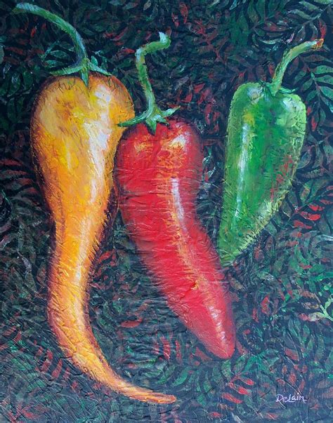 Chili Pepper Madness Painting by Susan DeLain