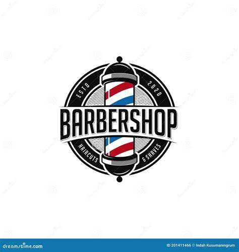 Barbershop Logo Design. Vintage Barbershop Logo Template Stock Vector - Illustration of logotype ...