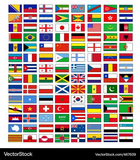 World flags Royalty Free Vector Image - VectorStock