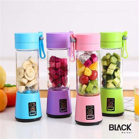 Electric USB Juicer Blender Portable & Rechargeable Battery Juicer Cup YE-02 380 ml (with 4 ...