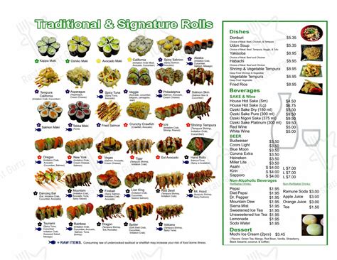 Menu at Sugoi Sushi restaurant, Corvallis, NW 9th St #108/109