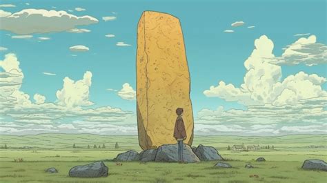 Premium AI Image | Gigantic Monument In Anime Art Style Rustic Realism ...