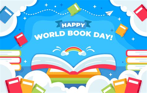 Colorful World Book Day Background 6122480 Vector Art at Vecteezy