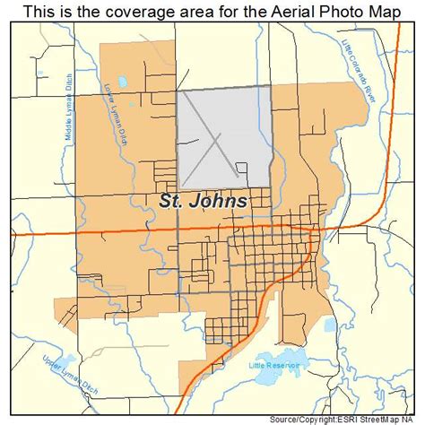 Aerial Photography Map of St Johns, AZ Arizona