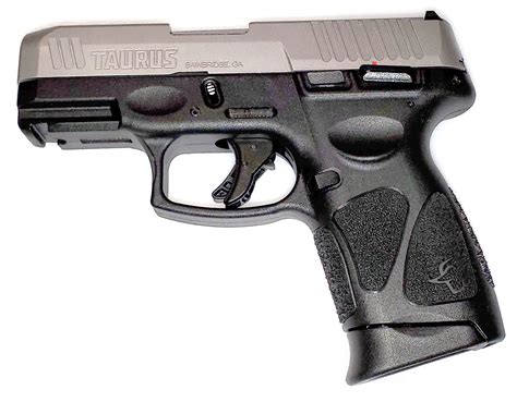 Taurus G3C Pistol 9mm 3.20" Barrel 12 Round Stainless Steel Slide Black Polymer Grip 3 Magazines ...