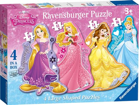 Ravensburger DISNEY PRINCESS 4 LARGE SHAPED JIGSAW PUZZLES Toys Games - BN | eBay