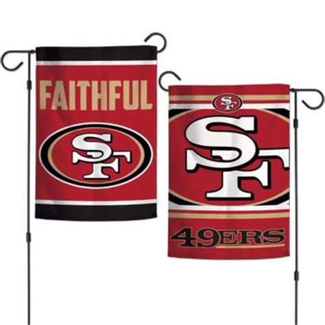 Wincraft 3208575646 NFL San Francisco 49ers Flag Garden Style 2 Sided Slogan Design, 12 x 18, 1 ...