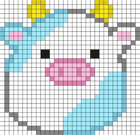 Ronnie The Cow Blue Kandi Pattern | Easy perler beads ideas, Easy perler bead patterns, Perler ...