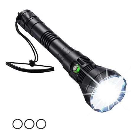 LED Scuba Diving Flashlight 5000 Lumen XHP70 Super Bright Underwater Dive Torch Military Light ...