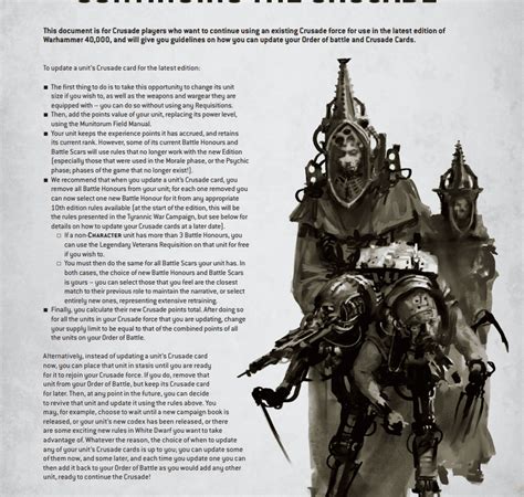 Free 10th Edition Warhammer 40k Crusade Rules