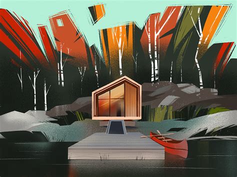 House in the Woods Illustration by tubik.arts on Dribbble