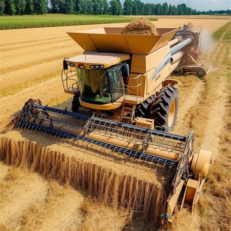 Premium AI Image | wheat harvester machine