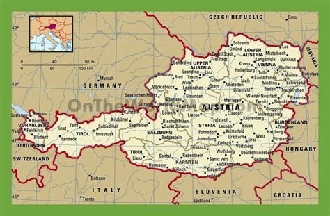 Austria Cities Map And Travel Information | Download Free Austria Within Printable Map Of ...