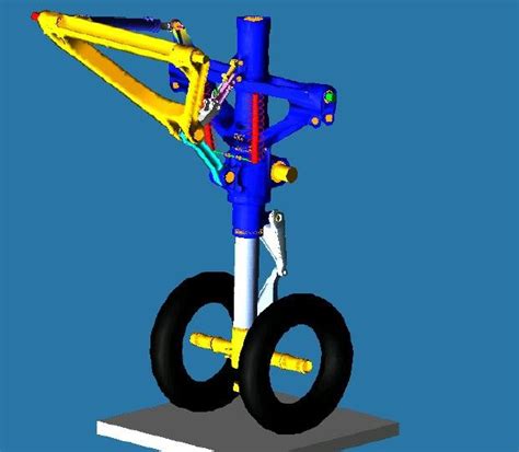 (a) Nose Landing Gear ADAMS model. (b) Main Landing Gear Main Parts ...