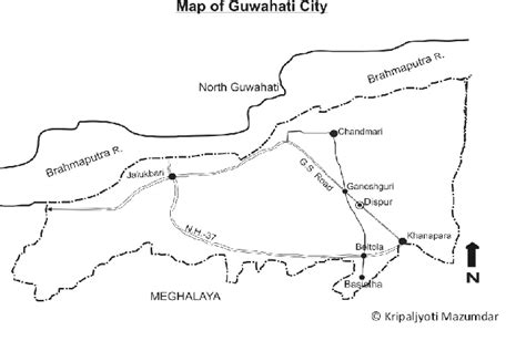 Map of Guwahati city-the study site. | Download Scientific Diagram