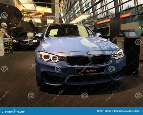 BMW M3, Front View, Blue Color. Editorial Stock Photo - Image of comfort, emotion: 231155588