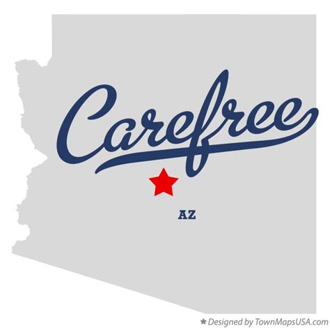 Map of Carefree, AZ, Arizona