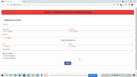 Angular 12 Material Design form Working Demo - YouTube