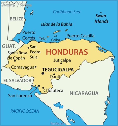 Honduras Map - http://travelsfinders.com/honduras-map.html | Map, World ...