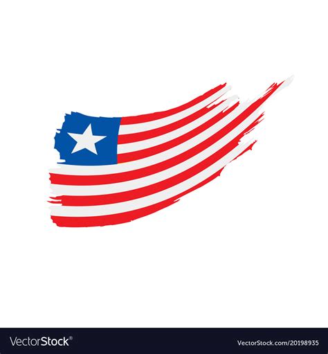 Liberia flag Royalty Free Vector Image - VectorStock