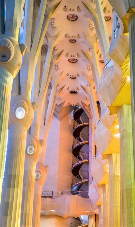 Spiral staircase in Basilica Sagrada Familia , Barcelona, Antoni Gaudí design | Barcelona ...