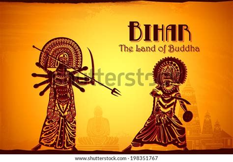 Illustration Depicting Culture Bihar India Stock Vector (Royalty Free ...