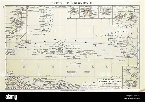 Map of German Colonies German New Guinea 1899 Stock Photo - Alamy